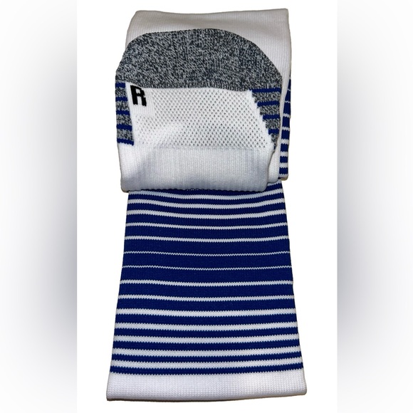 Adidas Team Speed OTC Soccer Socks 1 Pair Youth 13C-4Y White & Blue w Logo NEW! - Picture 8 of 11